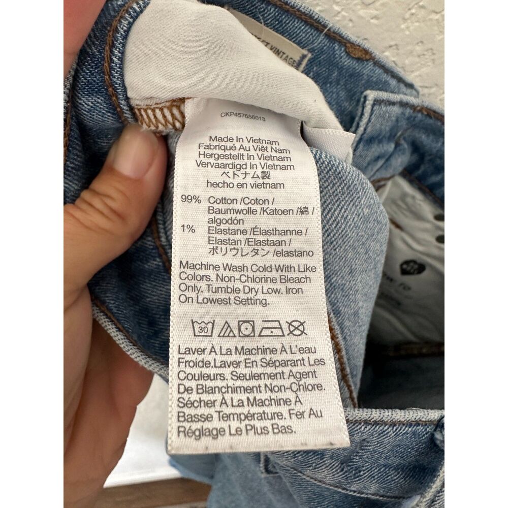 Madewell The Perfect Vintage Straight Jean in Hoye Wash Size 24 - Picture 10 of 10